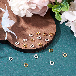 20Pcs 2 Colors Brass Open Jump Rings&nbsp;KK-TA0008-83