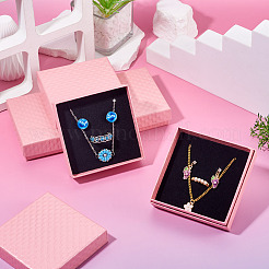 5Pcs Rhombus Textured Cardboard Jewelry Packing Boxes with Sponge Inside&nbsp;CBOX-TA0001-18D