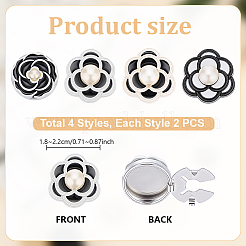 8Pcs 4 Styles Alloy Cufflinks&nbsp;HJEW-PH02564