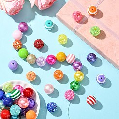 Round Opaque Acrylic Beads Kit&nbsp;OACR-CJC0002-05A