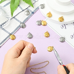 12Pcs 6 Styles 304 Stainless Steel Pendants&nbsp;STAS-CJ0002-88