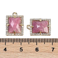 Natural Rhodonite Faceted Rectangle Pendants&nbsp;G-I375-05G-03