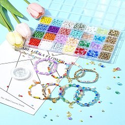 DIY Alloy & Polymer Clay & Glass Earring/Bracelets Jewelry Making Kits&nbsp;DIY-FS0007-29