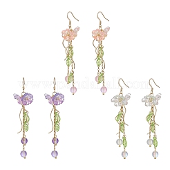 Synthetic Moonstone Dangle Earrings&nbsp;EJEW-JE06937