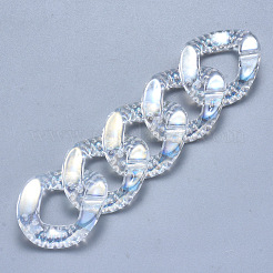 Transparent Acrylic Linking Rings Rhinestone Settings&nbsp;OACR-S036-009A-D01