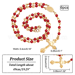 Acrylic Rosary Bead Necklace&nbsp;NJEW-PH01476