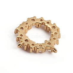Brass Micro Pave Clear Cubic Zirconia Pendants&nbsp;ZIRC-L091-032G