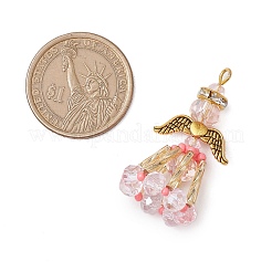 Handmade Glass Seed Beaded Angel Pendants&nbsp;PALLOY-MZ00499