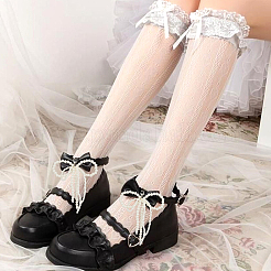 2 Piars Bowknot Plastic Imitation Pearls Shoe Charms&nbsp;DIY-SP0002-84B