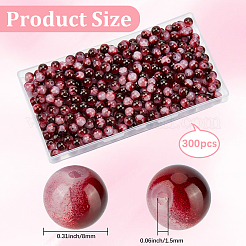 3Strands Crackle Baking Paint Imitation Jade Glass Beads Strands&nbsp;DGLA-LT0001-01C