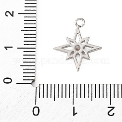 Brass Pave Clear Cubic Zirconia Pendants&nbsp;KK-V016-19P