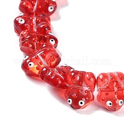 Transparent Glass Enamel Beads Strands&nbsp;GLAA-B021-05D