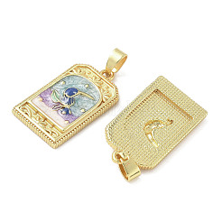 Brass Enamel Pendants&nbsp;KK-I355-18G-01