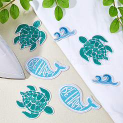18Pcs 3 Styles Polyester Computerized Embroidery Iron on/Sew on Patches&nbsp;PATC-DC0001-14