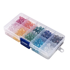 10 Colors Electroplate Glass Beads&nbsp;EGLA-X0006-01B-6mm