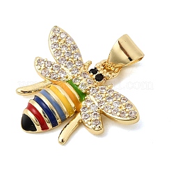 Brass Micro Pave Cubic Zirconia Pendants&nbsp;KK-Z150-15G