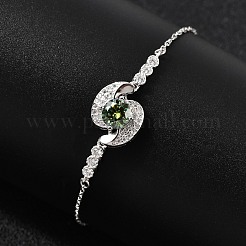 925 Sterling Silver Link Bracelets&nbsp;BJEW-D346-02A-P