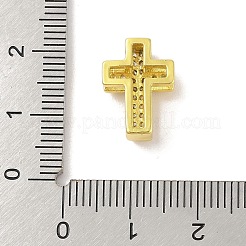 Rack Plating Brass Clear Cubic Zirconia Beads&nbsp;KK-S380-21G