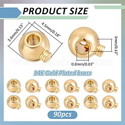 60Pcs Brass Crimp Beads&nbsp;KK-ME0004-72