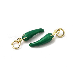 Brass Enamel Pendants&nbsp;KK-K302-24G-01
