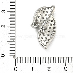 Leaf Brass Micro Pave Cubic Zirconia Enhancer Shortener Bails&nbsp;KK-F934-07D-P