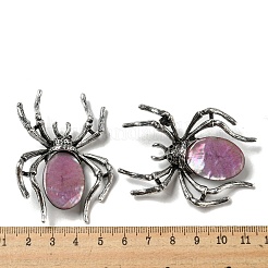 Dual-use Items Alloy Pave Dyed Shell Spider Brooch&nbsp;JEWB-C026-04D-AS