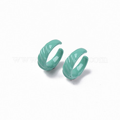 Spray Painted Alloy Cuff Rings&nbsp;RJEW-T011-04-RS