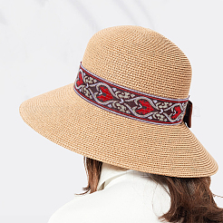 Ethnic style Embroidery Polyester Ribbons&nbsp;OCOR-WH0077-27B