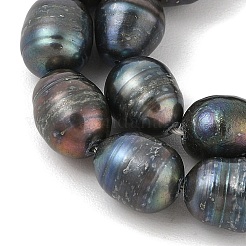 Natural Cultured Freshwater Pearl Rice Beads Pearl Beads Strands&nbsp;PEAR-R012-05