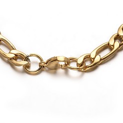 304 Stainless Steel Figaro Chains Bracelets&nbsp;STAS-L149-12