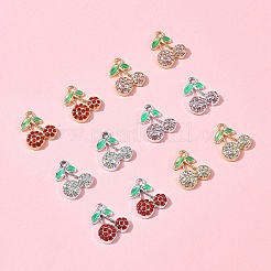 12Pcs 6 Colors Rack Plating Alloy Pendants&nbsp;FIND-FS0003-11