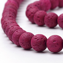 Synthetic Lava Rock Beads Strands&nbsp;G-S247-8mm-M-1