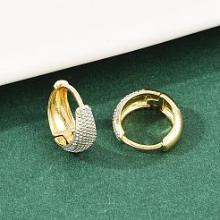 Brass Enamel Hoop Earrings&nbsp;EJEW-D336-01G