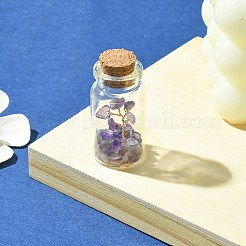 Transparent Glass Wishing Bottle Decoration&nbsp;AJEW-JD00011-03