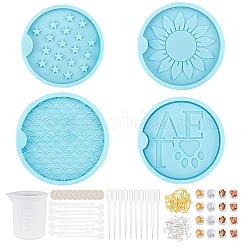 DIY Car Coaster Silicone Molds Kits&nbsp;DIY-OC0003-56