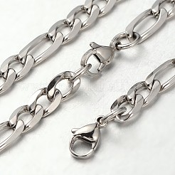 Tarnish Resistant 304 Stainless Steel Figaro Chain Necklaces and Bracelets Sets&nbsp;SJEW-L379-13P
