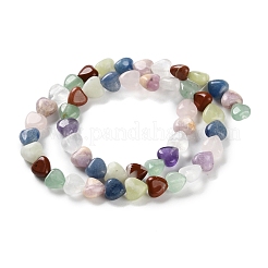 Natural Quartz Crystal & Red Jasper & Green Aventurine & Blue Aventurine & Lepidolite & Amethyst & Lemon Jade Beads Strands&nbsp;G-B022-39A