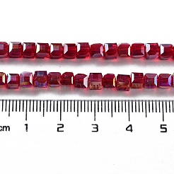 Electroplate Glass Beads Strands&nbsp;LS-EGLA-R030-4x4mm-04