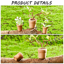 16Pcs 2 Style Mini Figuline Flowerpots&nbsp;DJEW-CA0001-16