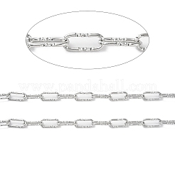 Tarnish Resistant 304 Stainless Steel Textured Paperclip Chains&nbsp;CHS-G027-04P