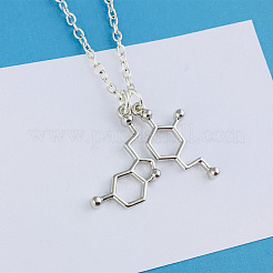 Brass Chemical Symbol Pendant Necklaces for Women&nbsp;FS-WG3AB2F-01