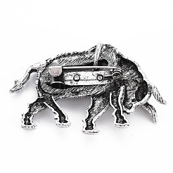 Cow Alloy Brooch&nbsp;PALLOY-N166-002-A02-RS