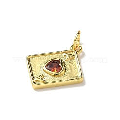 Brass Micro Pave Cubic Zirconia Charms&nbsp;KK-I276-52G