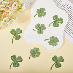 18Pcs 3 Styles Clover Computerized Embroidery Cloth Iron on/Sew on Appliques&nbsp;PATC-CP0001-12