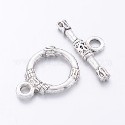 Tibetan Silver Toggle Clasps&nbsp;K0839042
