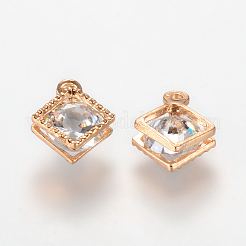 Rhombus Alloy Charms&nbsp;ZIRC-R007-053A-03