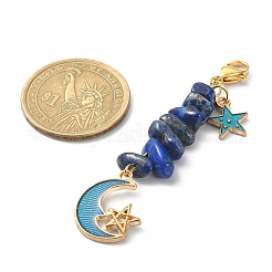 Natural Gemstone Chip Beaded Pendant Decorations&nbsp;HJEW-JM01199