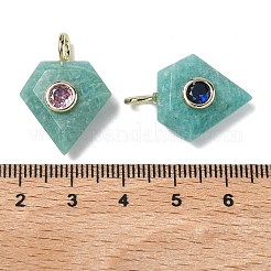 Natural Amazonite Faceted Pendants&nbsp;G-F819-03G-02