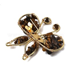 Butterfly Natural Tiger Eye Brooch&nbsp;G-A278-02G-02