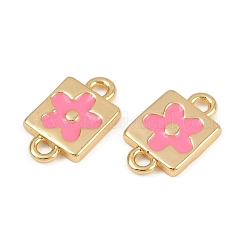 Brass Enamel Connector Charms&nbsp;KK-H078-03A-G01